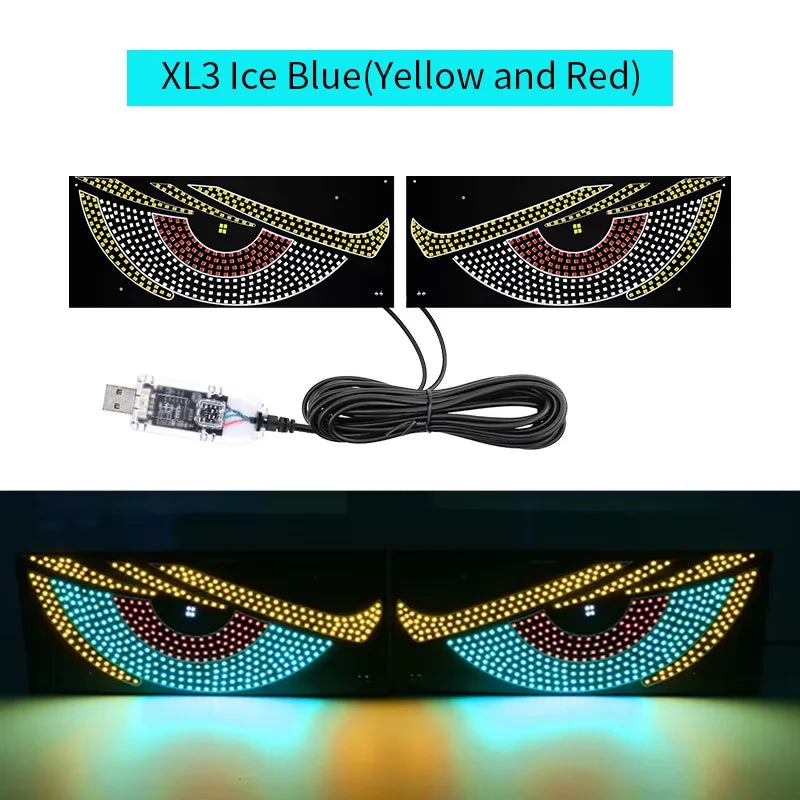 Car Lights Blinks Truck Car Dynamic Eye Lights LED Flexible Display Rear Window Advertising Stickers