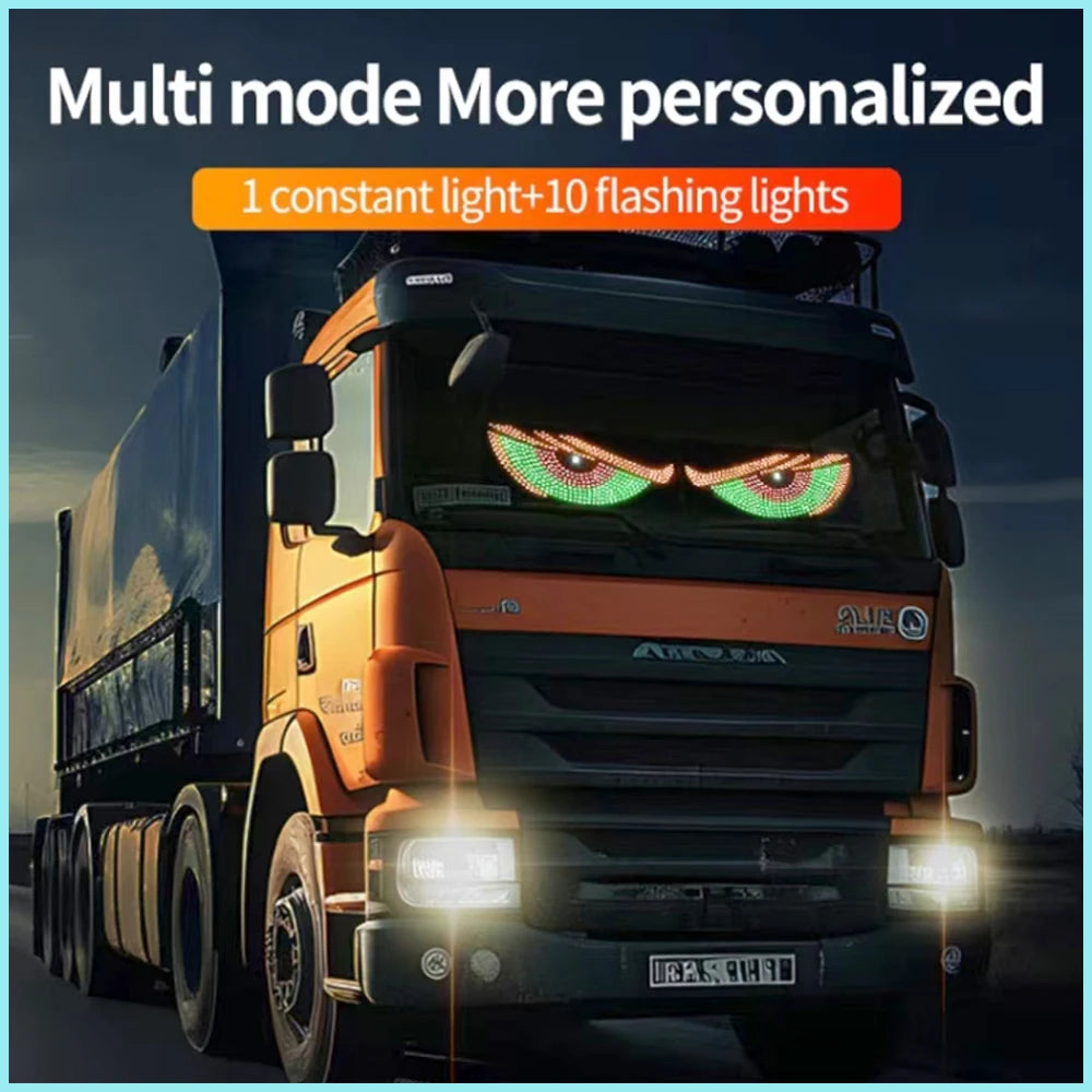 Car Lights Blinks Truck Car Dynamic Eye Lights LED Flexible Display Rear Window Advertising Stickers