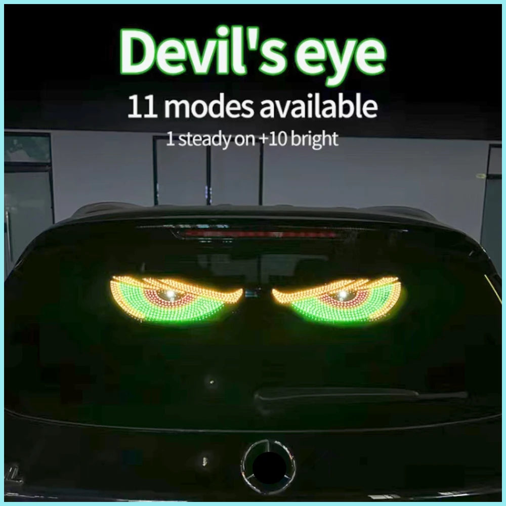 Car Lights Blinks Truck Car Dynamic Eye Lights LED Flexible Display Rear Window Advertising Stickers