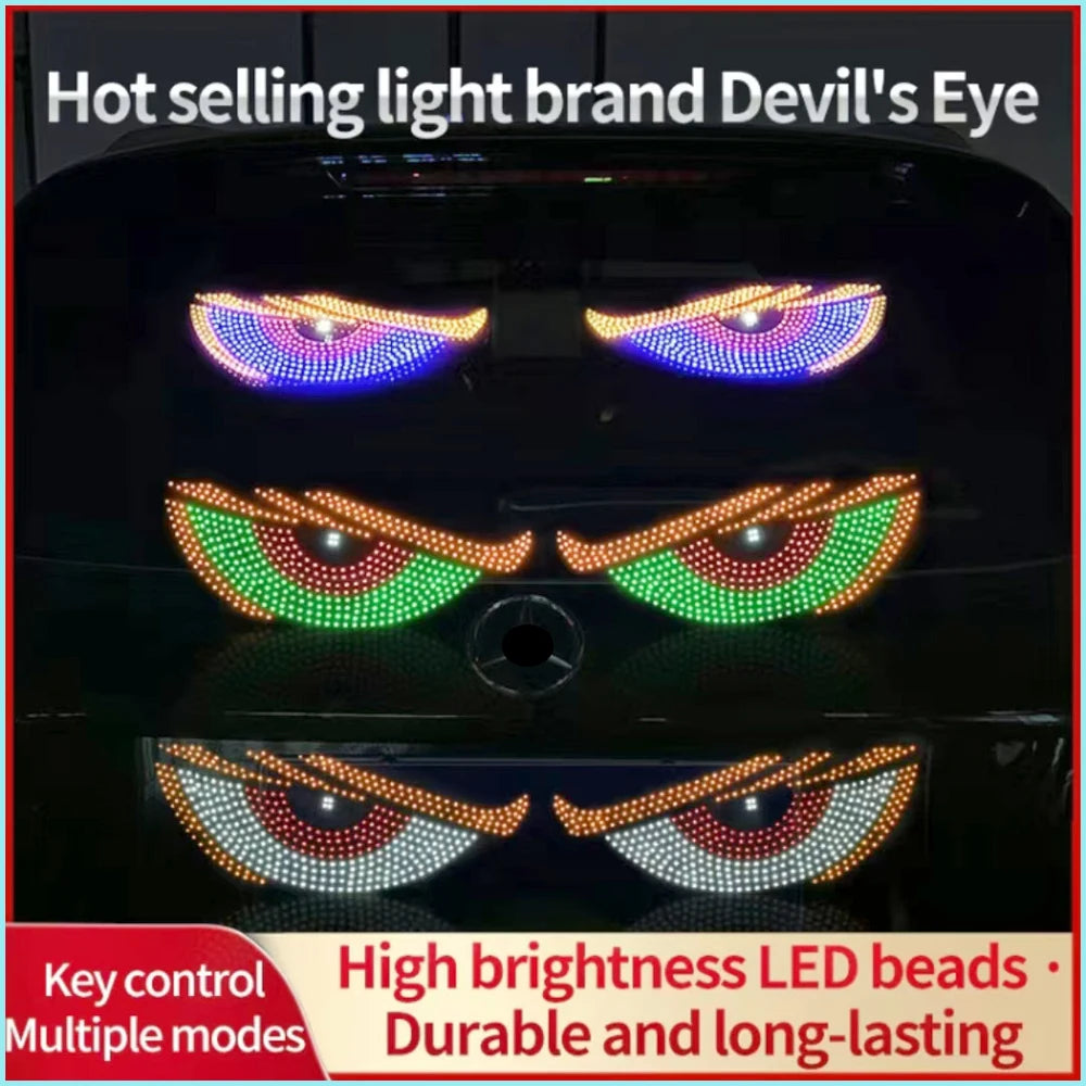 Car Lights Blinks Truck Car Dynamic Eye Lights LED Flexible Display Rear Window Advertising Stickers