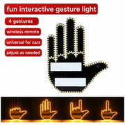 Multi-functional Car LED Finger Lights Remote Control Male/Female Car Gesture Light Rear Window Decoration Interaction Light