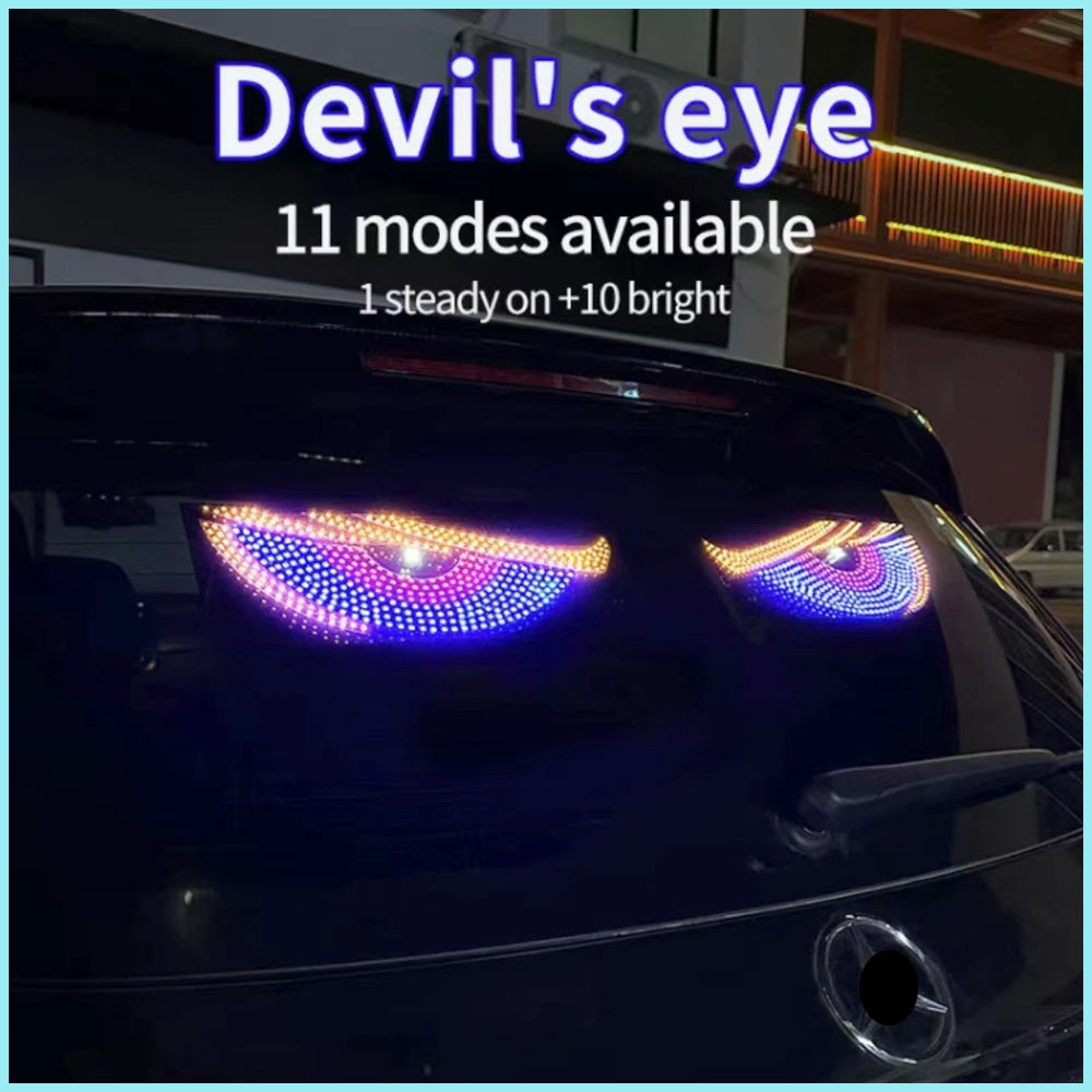 Car Lights Blinks Truck Car Dynamic Eye Lights LED Flexible Display Rear Window Advertising Stickers